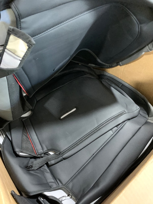 Photo 1 of coverdream Sienna Seat Covers Custom Fit for 2021-2025 Toyota Sienna LE & XLE (8-Seater),2nd Row Bench Seats w/Removable Middle Seat,Full Coverage Leather Car Seat Protector (Full Set,Black/Gray)