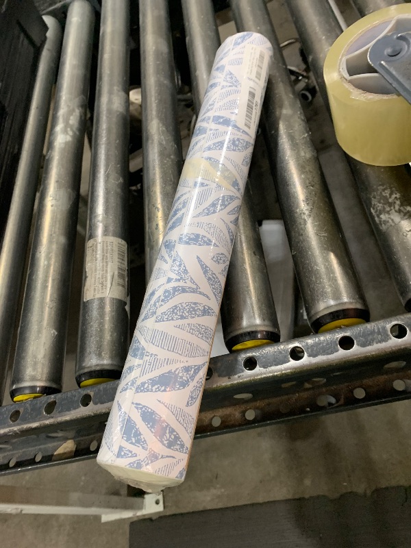 Photo 1 of Safiyya 393"x17.3" Blue Peel and Stick Wallpaper Boho Contact Paper Modern Stick on Wallpaper for Bathroom Adhesive Kitchen Wall Paper Vinyl Rolls