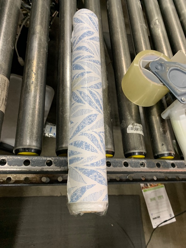Photo 1 of Safiyya 393"x17.3" Blue Peel and Stick Wallpaper Boho Contact Paper Modern Stick on Wallpaper for Bathroom Adhesive Kitchen Wall Paper Vinyl Rolls