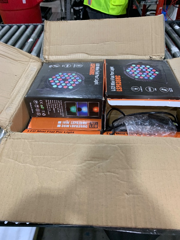 Photo 1 of 12 Packs 36 LED Stage Lights RGB LED Par Lights 7 Channels DJ Uplights for Events with Sound Activated Remote Control & DMX Uplighting for Events Party Club Wedding Christmas Holiday Disco