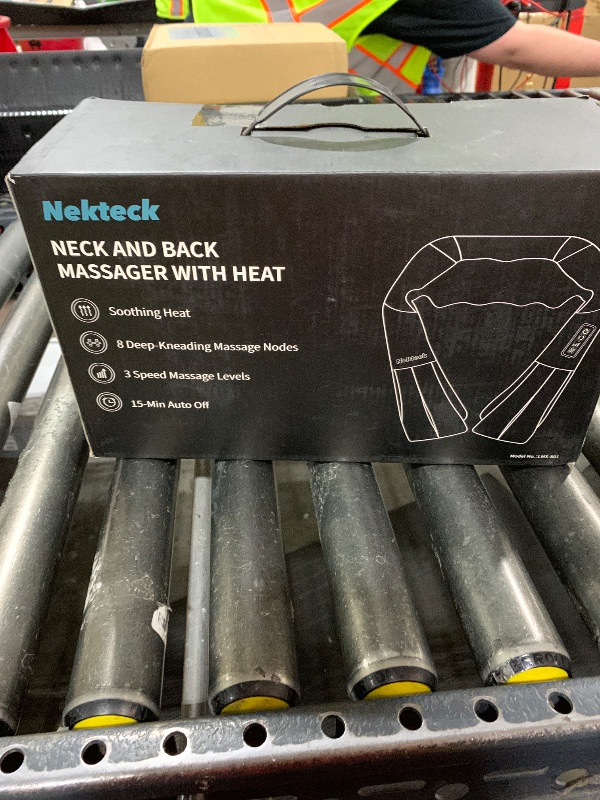 Photo 1 of Nekteck Shiatsu Neck Massager for Pain Relief Deep Tissue with Heat, 3D Kneading Massage Pillow Back Shoulder Massagerfor Body Muscle, Plug-in Use for Home Office Car, Gifts for Mom Dad Him Her