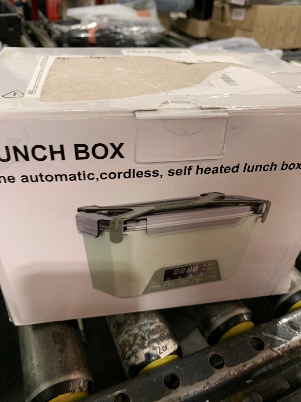 Photo 1 of Cordless Electric Lunch Box, 1.2L Self Heating Lunch Box Battery Powered with Automatic Heating, BPA Free, Meal Prep Friendly (Blue)