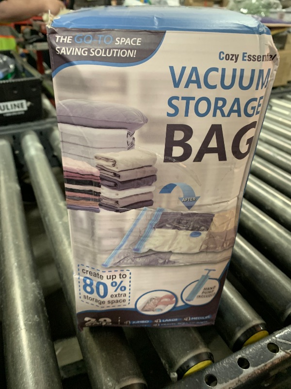 Photo 1 of 20 Pack Vacuum Storage Bags, Space Saver Bags (4 Jumbo/4 Large/4 Medium/4 Small/4 Roll) Compression for Comforters and Blankets, Sealer Clothes Storage, Hand Pump Included