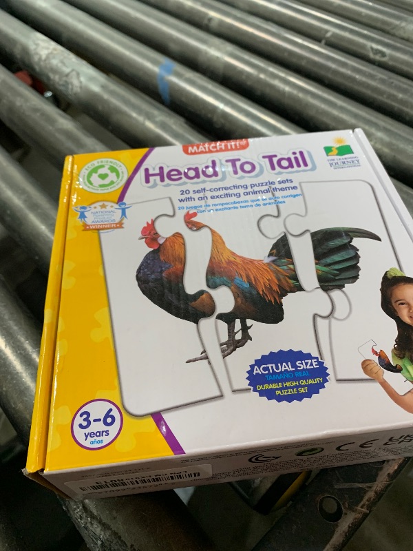 Photo 1 of The Learning Journey: Match It! Head to Tail - 20 Self-Correcting Animal-Themed Puzzle Sets - Matching Puzzles for Children Ages 3-6 Years (40 Pieces)