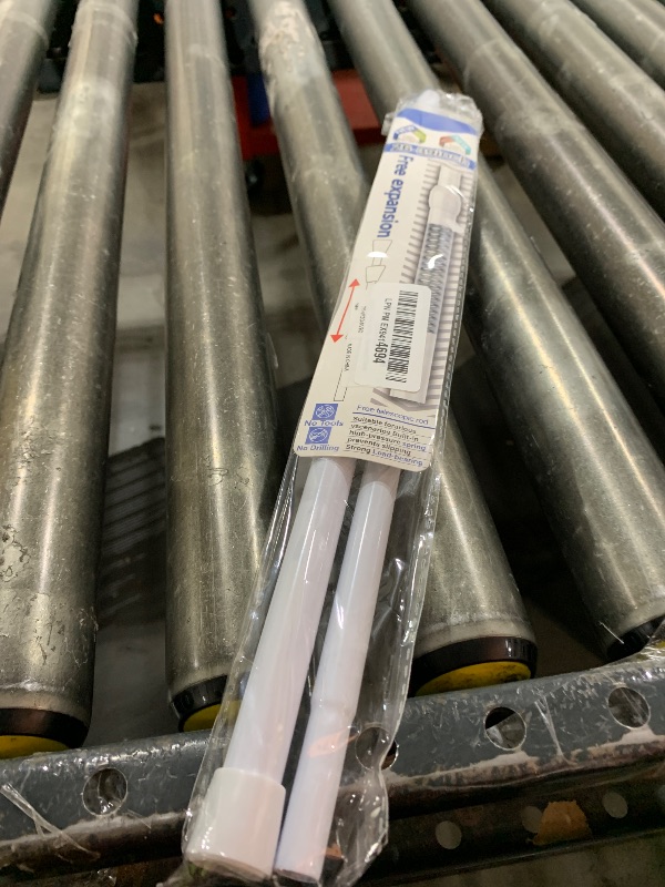 Photo 1 of MEXAU 1Pcs Spring Tension Curtain Rod 26-39 inch Spring Tension Rods White Tension Rods Adjustable Spring Rod Extendable Tension Rod For Kitchen, Bathroom, Window, Bookshelf,Closet.