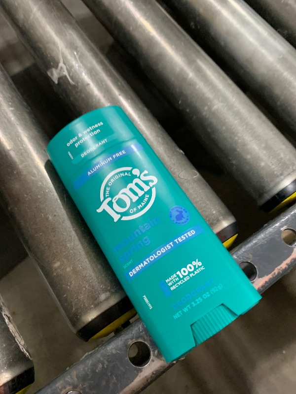 Photo 1 of Tom’s of Maine Mountain Spring Aluminum Free Natural Deodorant For Women & Men | Goes on Clear | Odor & Wetness Protection | Naturally Derived and Moisture-Locking Ingredients | 3.25 oz