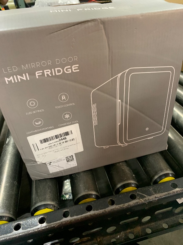 Photo 1 of Skincare Fridge With Dimmable LED Light Mirror, 4L Makeup Mini Fridge for Bedroom, Car, Office & Dorm, Cooler & Warmer, Portable Small Refrigerator for Cosmetics, Skin Care and Food, White