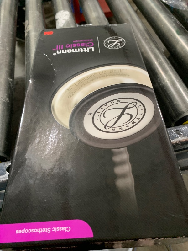 Photo 1 of 3M Littmann Classic III Monitoring Stethoscope, 5620, More Than 2X as Loud, Weighs Less, Stainless Steel Chestpiece, 27" Black Tube