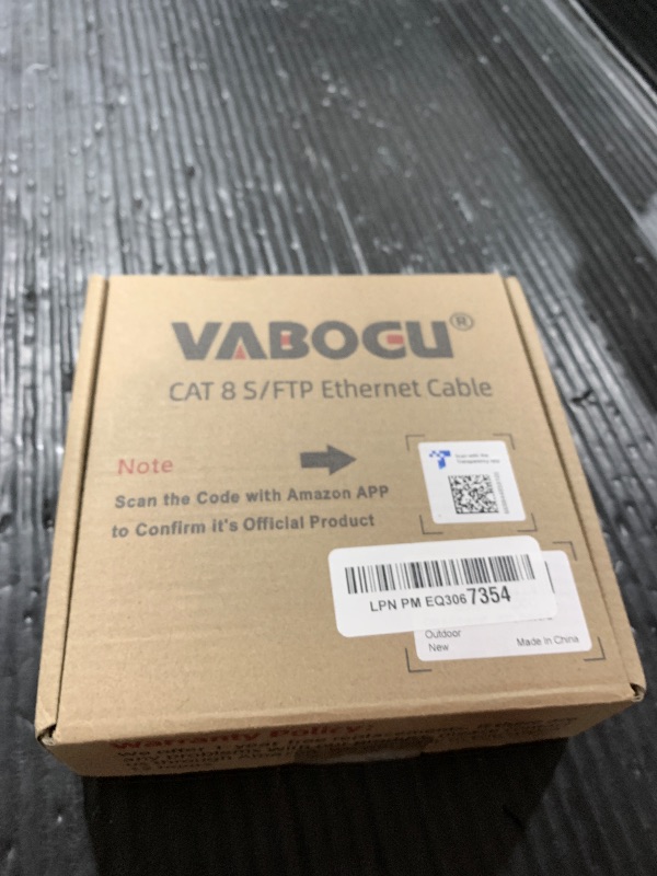 Photo 1 of Vabogu Cat 8 Ethernet Cable, 40ft Heavy Duty High Speed Internet Network Cable, Professional LAN Cable, 26AWG, 2000Mhz 40Gbps with Gold Plated RJ45 Connector, Shielded in Wall,Indoor&Outdoor