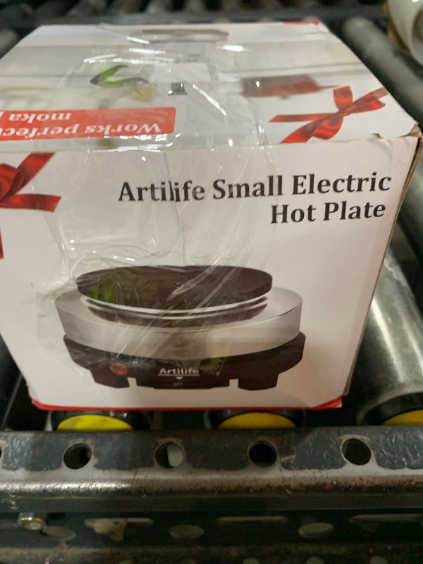 Photo 1 of Artilife 500W Small Hot Plate Mini Hot Plate,Artilife 500w Small Electric Hot Plate,Mini Stove Portable Stove Kitchen Cooktop Electric Heater,Perfect Size for Moka Pot 110V