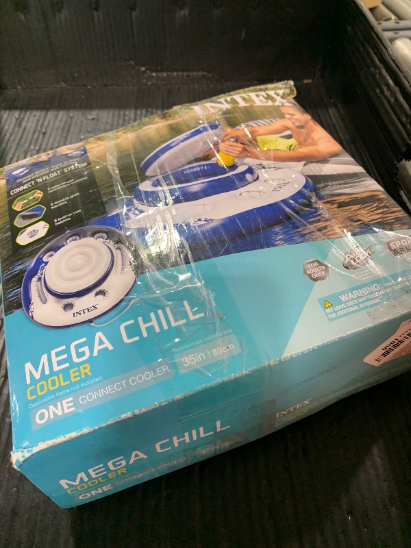 Photo 1 of INTEX 56822EP Mega Chill Inflatable Cooler: Removable Ice Chest – 5 Built-in Cup Holders – 2 Durable Handles – Easy-To-Use Connectors – River Run Compatability