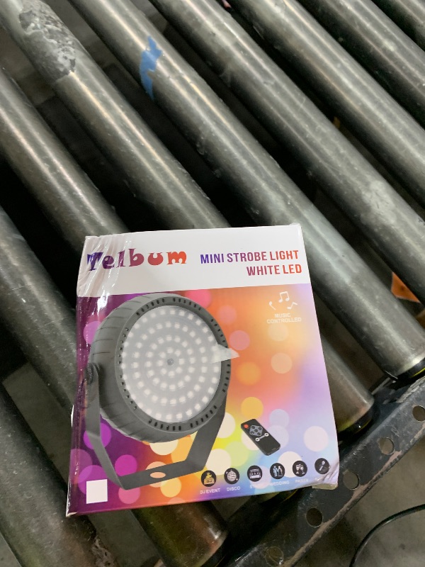 Photo 1 of Telbum Strobe Lights, 54 Super-Bright RGB LEDs Mini Strobe Light for Parties, Halloween Strobe Lights with Remote Control, Sound Activated & Speed Control DJ Flashing Light for Room Stage Disco Party