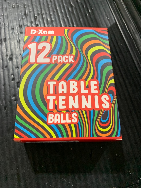 Photo 1 of D-Xam Ping Pong Balls - Colored Table Tennis Ball - Bulk PingPong Plastic Balls for Party, Pet Toys, Games, Art and Craft, School Activities, Teachers Must Have 12 Pcs