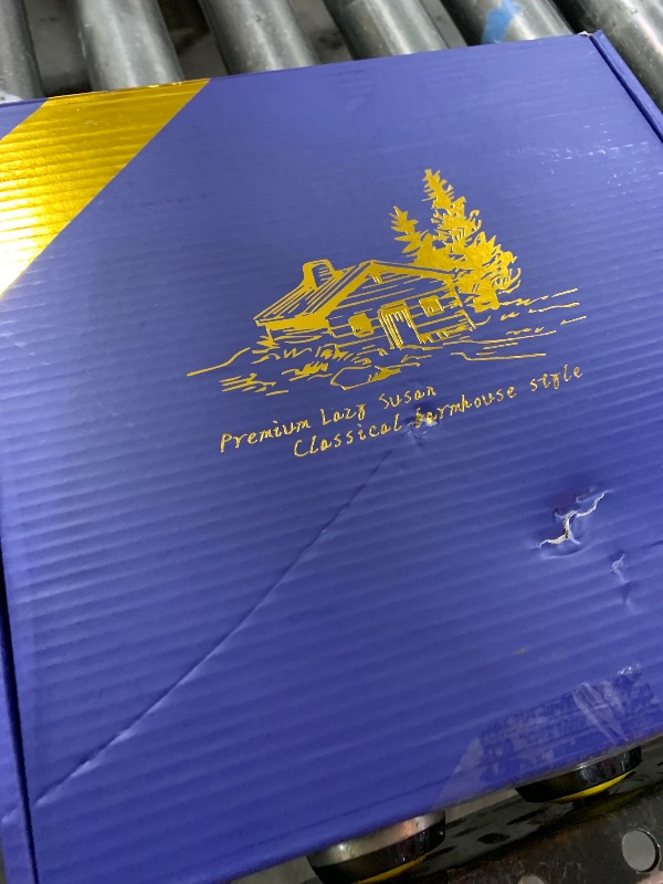 Photo 1 of 10" Oak Bathroom Vanity Tray Turntable for Perfume Candle, Round Wooden Decorative Tray for Kitchen Sink Countertop Organizer, Bathroom Counter Organizer for Skincare Makeup, Farmhouse Black Gold