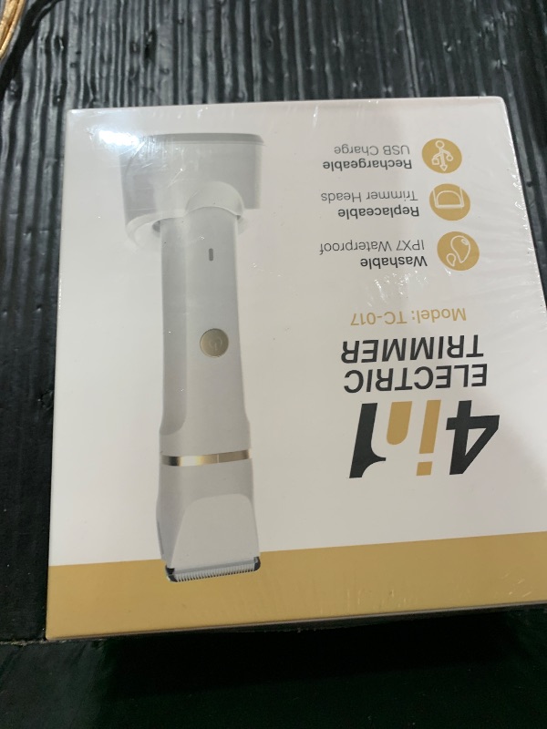 Photo 1 of Electric Bikini Trimmer for Women - 4 in 1 Electric Razors for Women, Waterproof Pubic Hair Trimmers and Facial Hair Remover, Replaceable Shaver & Nose Hair Trimmer, Rechargeable Women's Grooming Kit