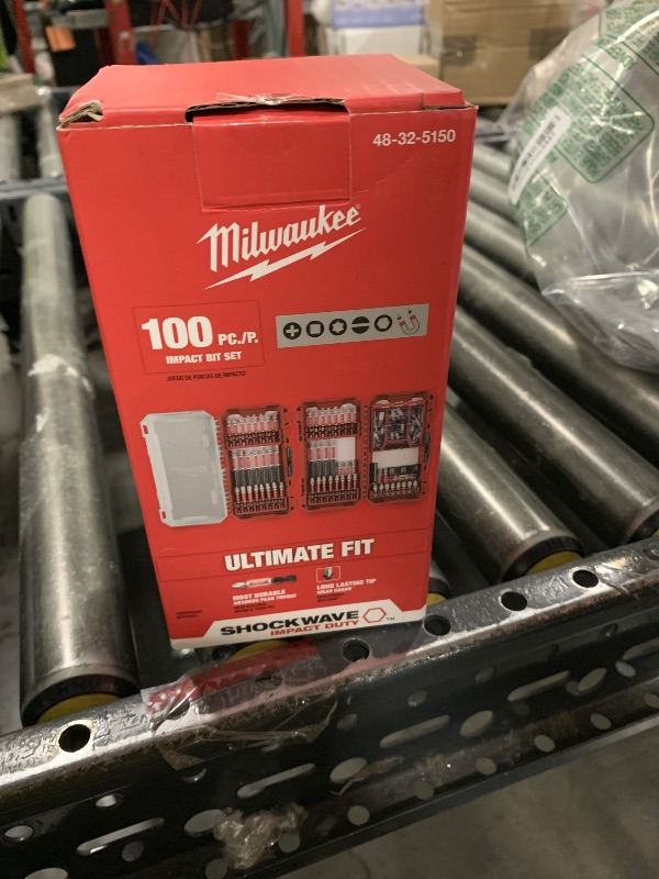 Photo 1 of Milwaukee SHOCKWAVE Impact Duty Alloy Steel Drill and Screw Driver Bit Set (100-Piece)
