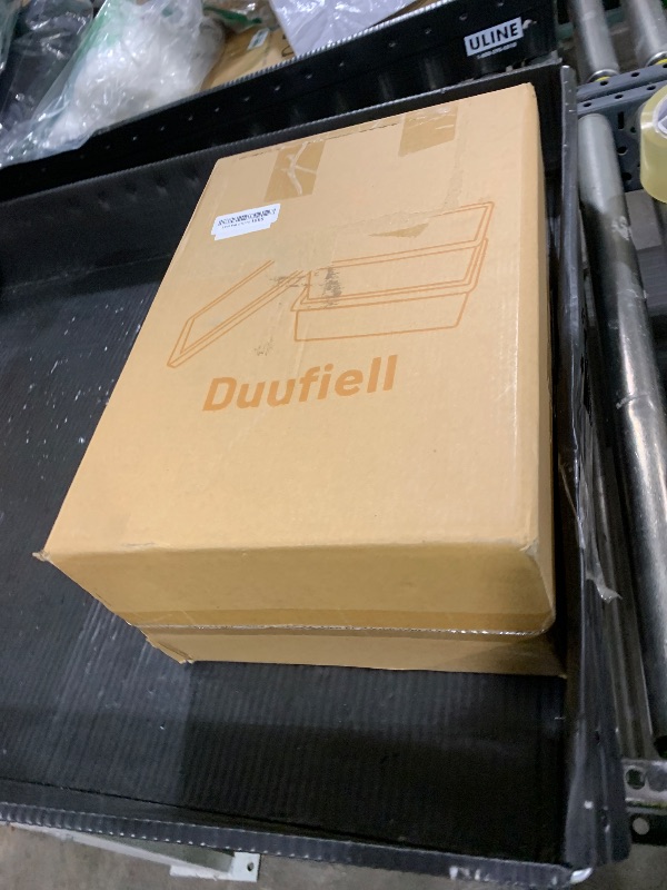 Photo 1 of Duufiell high-end White multifunction storage box with lid?Stackable Plastic Boxes Set of 2?with handle,Garage storage?home storage,Waterproof and moisture-proof.?white?2L?