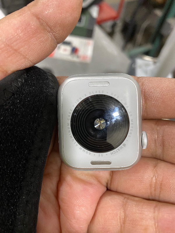 Photo 1 of Apple Watch SE (2nd Gen) [GPS 40mm] Smartwatch with Silver Aluminum Case with Winter Blue Sport Loop. Fitness & Sleep Tracker, Crash Detection, Heart Rate Monitor, Carbon Neutral