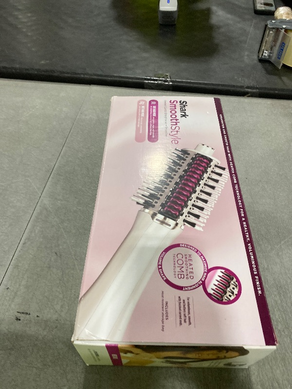 Photo 1 of Shark HT212 SmoothStyle Heated Comb + Blow Dryer Brush with Heat Resistant Storage Bag, Dual Mode, for All Hair Types, Silk