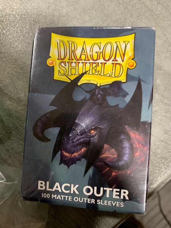 Photo 1 of Dragon Shield Outer Sleeves – Matte Black 100 CT – Card Sleeves - Smooth & Tough - Compatible with Pokémon, Magic The Gathering Cards & Digimon MTG TCG OCG & Hockey Cards