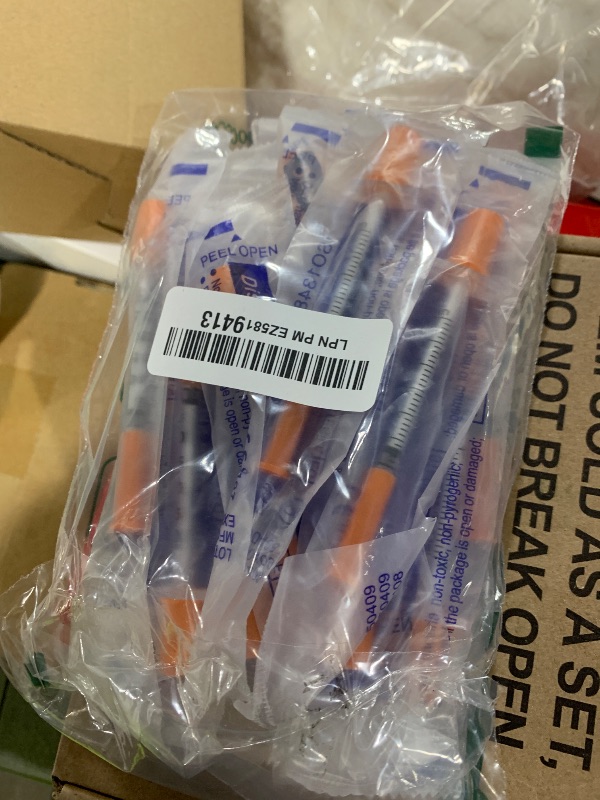 Photo 1 of 31G 0.3cc 0.3ml 1/4-Inch Measurement Lab Accessories for Industrial and Scientific, Individually Sealed Wrapped - 20 Pack