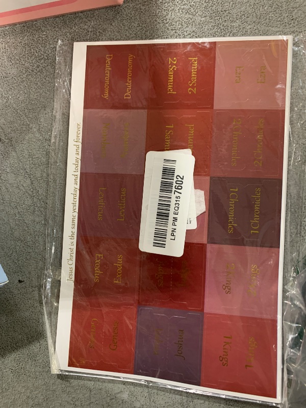 Photo 1 of Thinkor Reposition Gold Foil Laminated Bible Tabs, Large Print Stickers, Easy to Read and Apply Bible Tabs for Women and Man (Pearl Gold Foil)