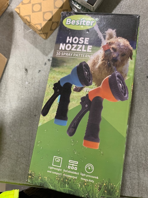 Photo 1 of Besiter Garden Hose Nozzle Sprayer: 2 Pack 10 Watering Patterns Spray Nozzles Heavy Duty Hose Head Hose Attachment