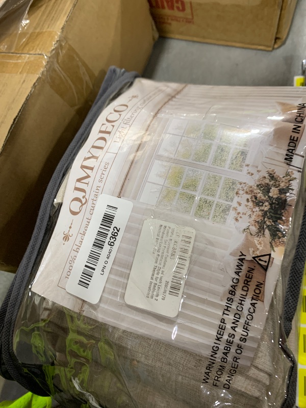Photo 1 of 100% Blackout Curtains 84 Inch Length 2 Panels Set Farmhouse Style for Bedroom Windows/Living Room Thermal Insulated Neutral Boho Drapes Linen Blend Natural Ivory 7ft Long Hook Belt Pleated/Back Tab