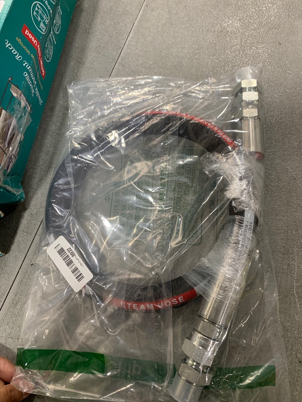 Photo 1 of Upgraded Compressor Jumper Hose, High-Temperature 320°F, 3/4" x 40"Length, 3/4" NPT Male Connector, Both Sides Fittings Rotate Freely, 700 PSI