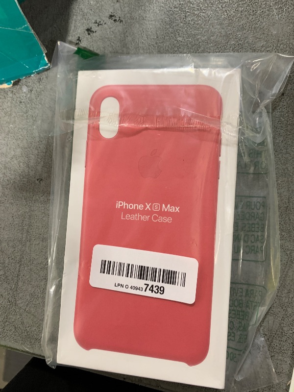 Photo 1 of Apple iPhone XS Max Leather Case - Peony Pink