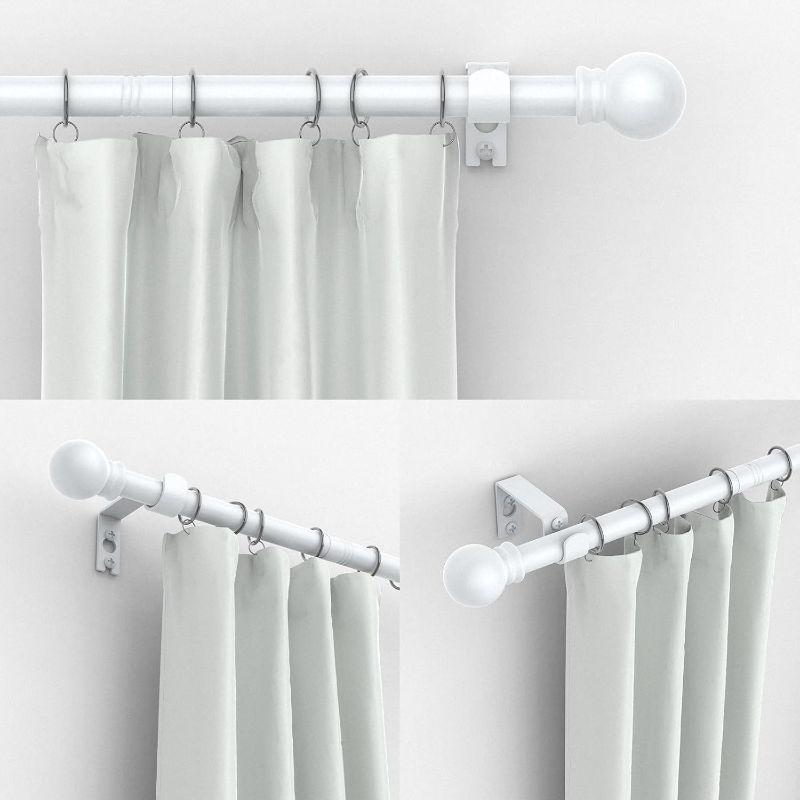 Photo 1 of EnjoyBasics No drill curtain rod / white / up to 52"