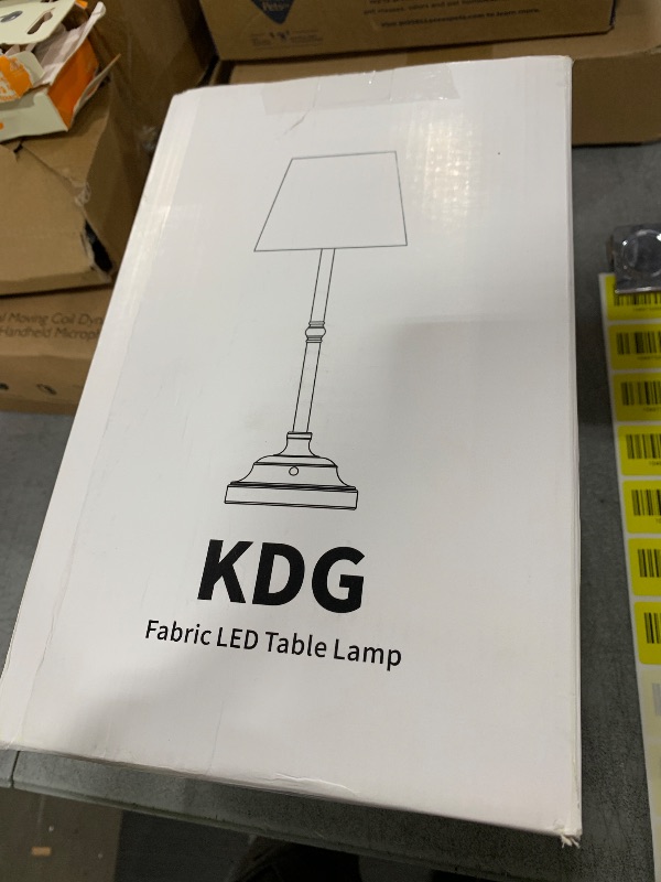 Photo 1 of KDG Cordless LED Table Lamp Set of 2, Portables Fabric Shade Desk Lamps, 4000mAh Rechargeable Battery Powered Lighting, Dimmable Light for Dining Room, Bedroom, Bedside, Night Light, Balcony (Bronze)