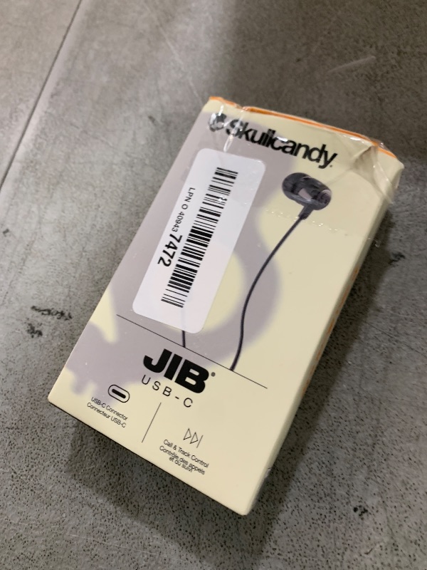 Photo 1 of Skullcandy Jib USB-C Wired Earbuds with Noise Isolating Fit, Built-in Microphone Call and Track Control for iPhone Android, Ear Gel Sizes Included for Custom Fit - True Black