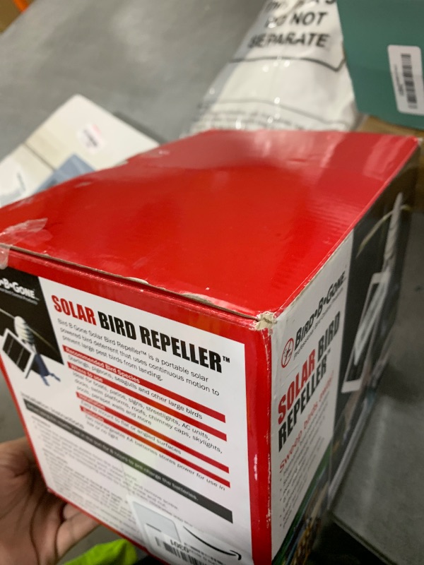Photo 1 of Bird B Gone - Solar Bird Repeller - Spinning Bird Deterrent with Telescoping Arms - Prevents Birds from Landing - Humane Repellent - Portable Design - for Boats, Patios, AC Units, Etc - Solar Powered
