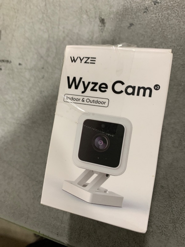 Photo 1 of WYZE Cam v3, 1080P HD WiFi Wired Indoor/Outdoor Home Security Camera, Pet/Baby Monitor, Color Night Vision, 2-Way Audio, MicroSD Card Slot, Compatible with Alexa & Google - White