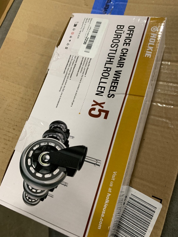 Photo 1 of HOLKIE Office Chair Wheels Roller Blade Caster 11x22mm All Black 3 Inch Chair Wheels for Office Rubber Rolling Set of 5 for Carpet Hardwood Floors Gaming Smooth & Silence Gliding
