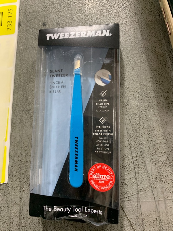 Photo 1 of Tweezerman Slant Tweezer -Blue Jewel Model No. 1230-B09R, multi