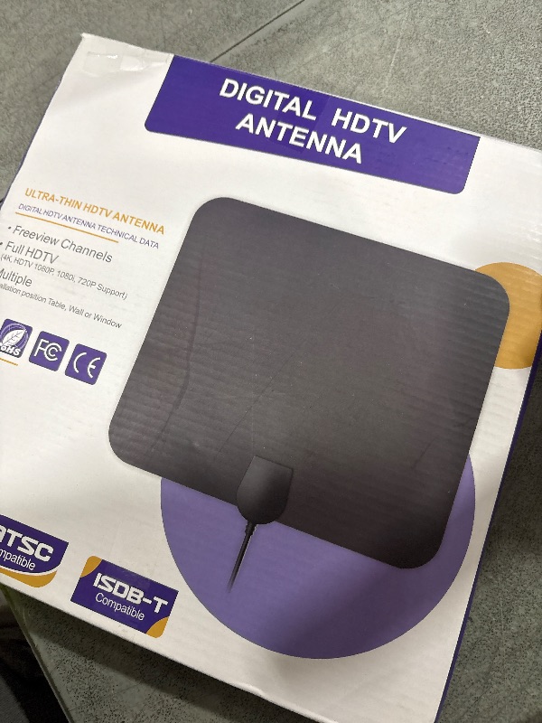 Photo 1 of TV Antenna Indoor Long Range 900 Miles, Supports 4K 1080p Smart TV Signal Reception with Signal Amplifier 16ft HDTV Coax Cable