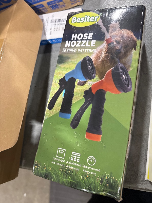 Photo 1 of Besiter Garden Hose Nozzle Sprayer: 2 Pack 10 Watering Patterns Spray Nozzles Heavy Duty Hose Head Hose Attachment