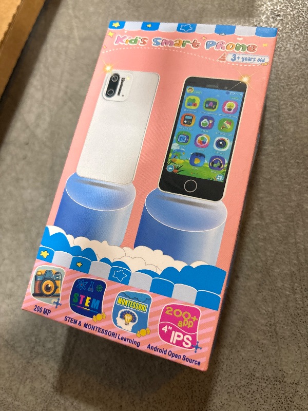 Photo 1 of 3.97" Touchscreen Kids Toys Smart Phone, Kids Phone with Games & Dual Camera, Toddler Toys Phone, Boys and Girls Learning Toy Phone for 3-9 Years Old (Pink)