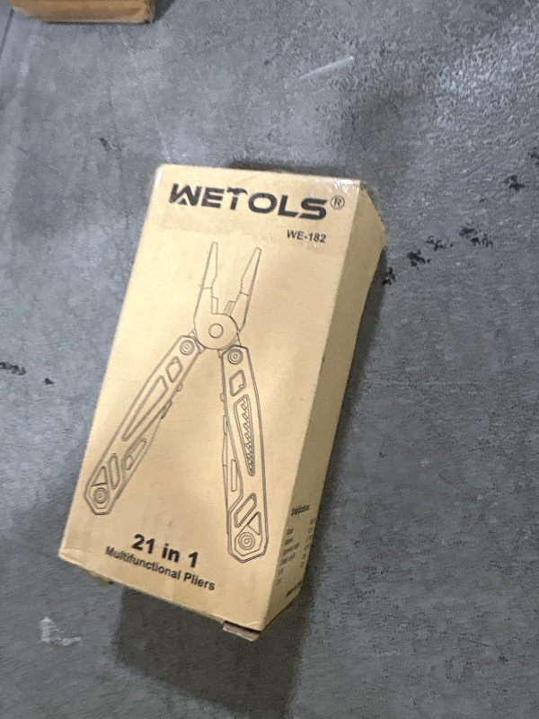 Photo 1 of WETOLS Multitool with Pocket Knife, Birthday Gifts for Men Women Mom Dad, 21-in-1 Stainless Steel Pliers with Screwdrivers, Self-locking Multi tools with EDC Sheath, Ideal for Home, Camping, Survival