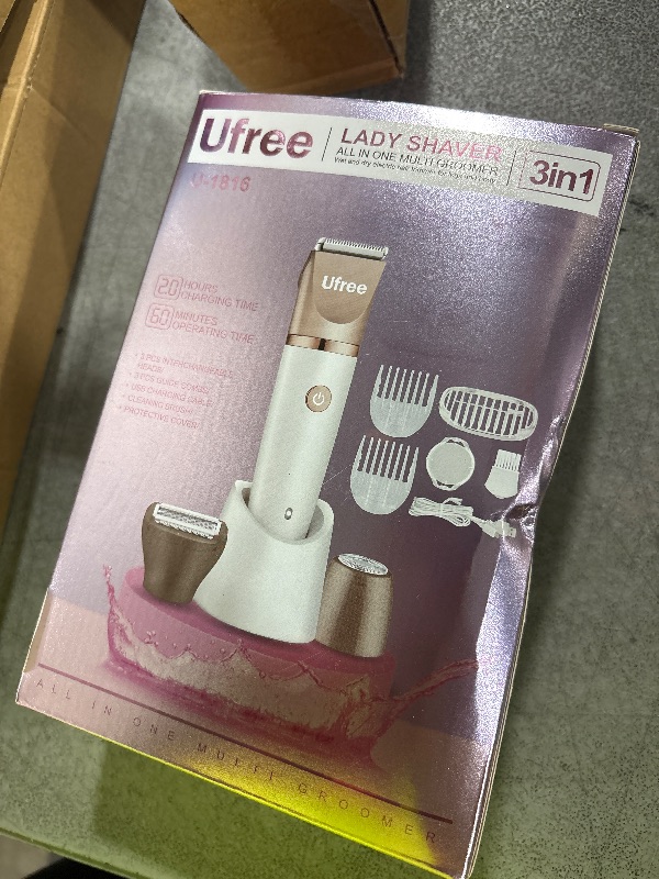 Photo 1 of Ufree Bikini Trimmer Electric Razors for Women, Rechargeable Pubic Body Hair Trimmer Electric Shaver for Legs Body Hair, Bikini Shaver IPX7 Waterproof, Gifts for Women, Purple