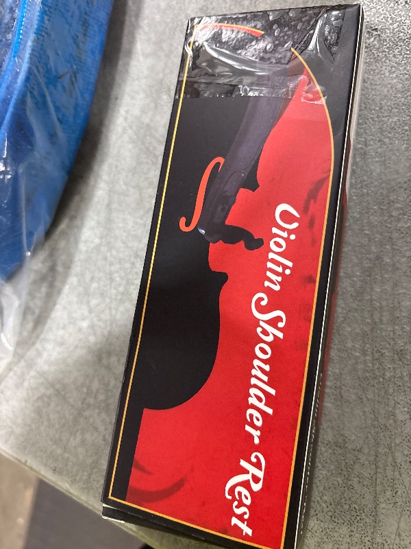 Photo 1 of SUEWIO Violin Shoulder Rest for 4/4-3/4 Size, with Collapsible and Height Adjustable Feet, Including a Violin Practice Mute