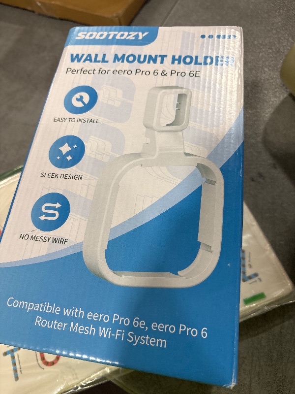 Photo 1 of 3Pack Wall Mount Holder for eero Pro 6e/6 Mesh Wi-Fi System, Outlet Wall Mount Stand Bracket for eero Pro 6e tri-Band Mesh, Wire Organizer