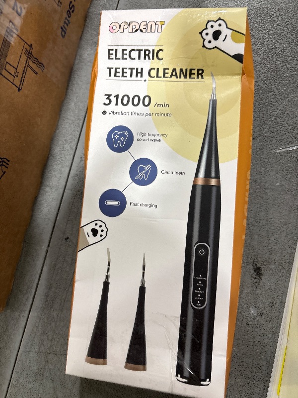 Photo 1 of Opdent Dog Plaque and Tartar Remover - Dog Tooth Brushing Kit Electric Toothbrush for Dogs,5 Adjustable Mode& 3 Cleaning Head, Plaque Remover for Teeth Stains for Dogs and Cats