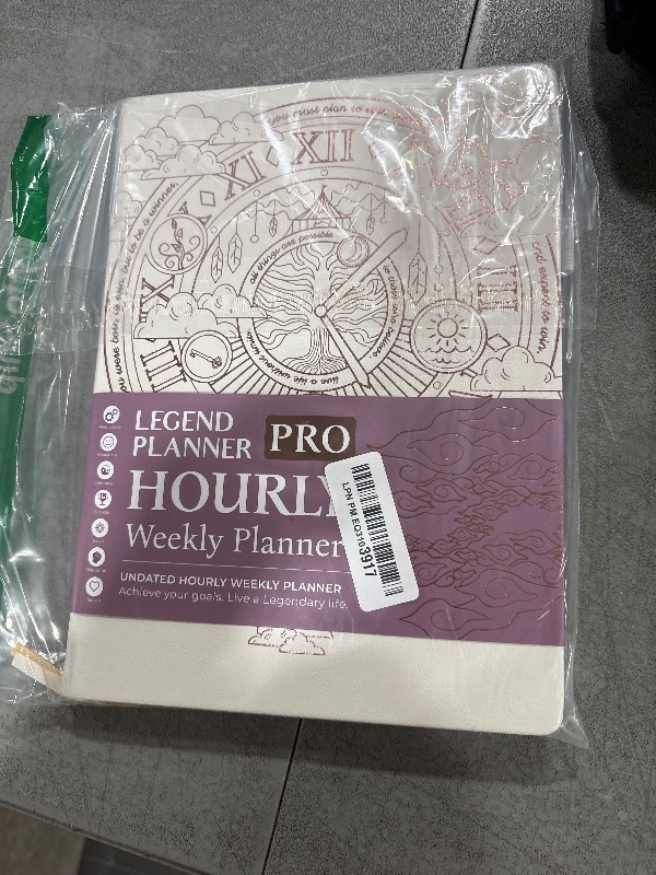 Photo 1 of Legend Planner PRO Hourly Schedule - Weekly & Daily Organizer with Time Slots. Appointment Book Journal for Work & Personal, A4 (White Gold)