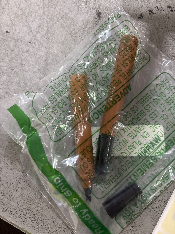 Photo 1 of 2PCS Eyebrow Pencil Brow Pencil Eyebrow Microblading Pen Waterproof Eyebrow Pen with 4 Micro-Fork Tips Create Natural Eyebrow Makeup - 01 Light Brown