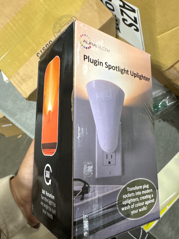 Photo 1 of AURAGLOW Plugin GU10 Spotlight Uplighter Wall Sconce Wash Light Plug Socket Outlet Uplight Lamp - NO LED Bulb Included