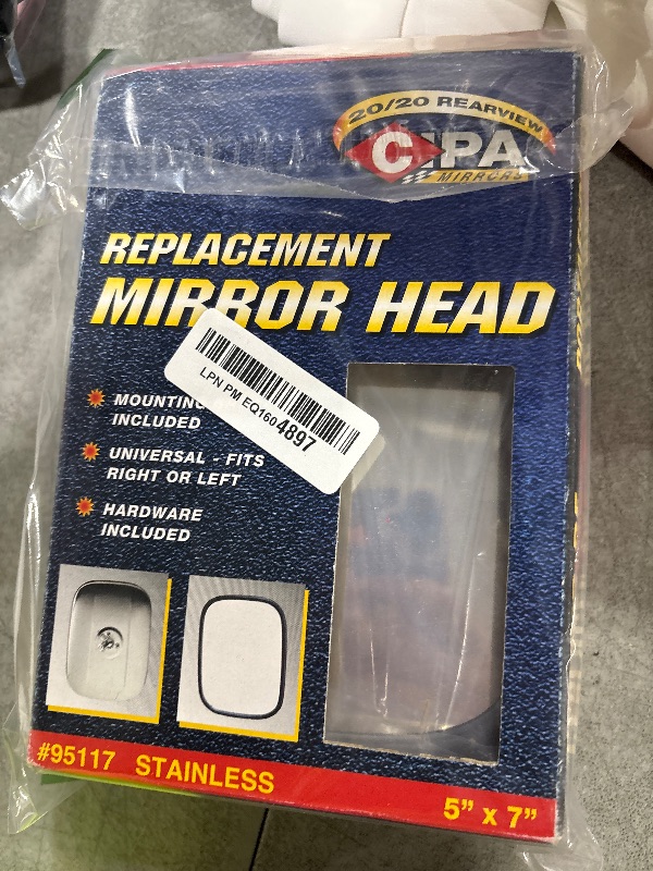 Photo 1 of CIPA 95117 Stainless Steel Replacement Mirror Head - 5" x 7"