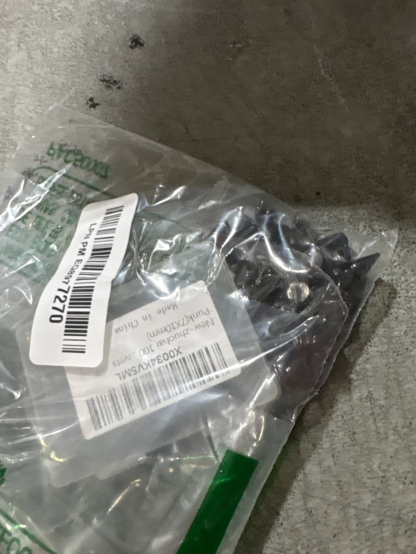 Photo 1 of zhuohai 100 Pairs Cone Spikes Screwback Studs, Cone Black Studs and Spikes Punk, DIY Leather Craft Cool Rivets Punk(7X10mm)